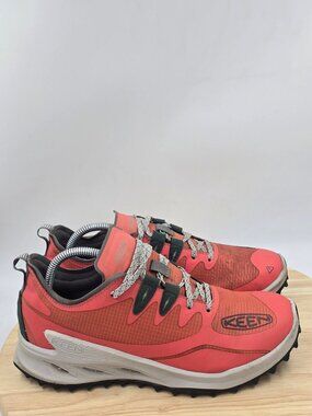 Keen Women's Coral Red and Black Athletic Trail Shoes